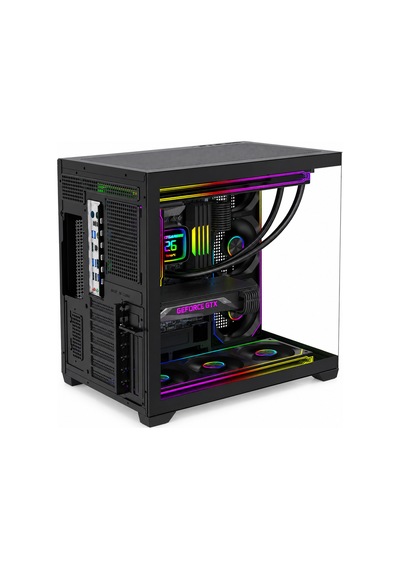 Alpha Royal 7x Argb Fan Kumanda Ve Kontrolcü Atx Boş Bilgisayar Kasası Siyah