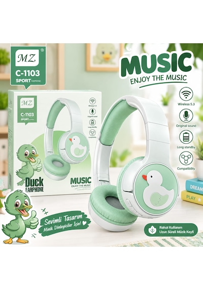 C1103 Kafa Üstü Bluetooth Kulaklık