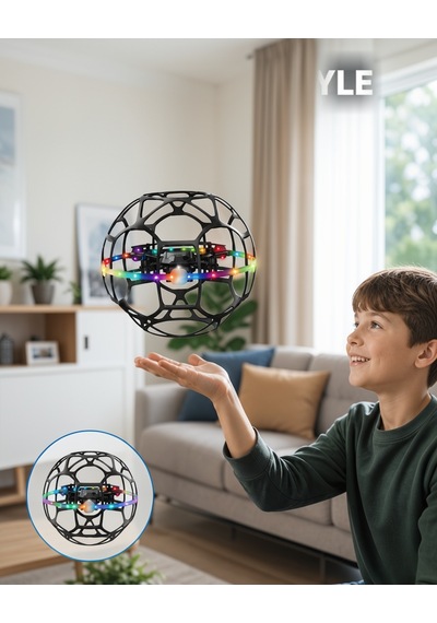 Mini Drone Akıllı Sensörlü Led Işıklı Futbol Topu
