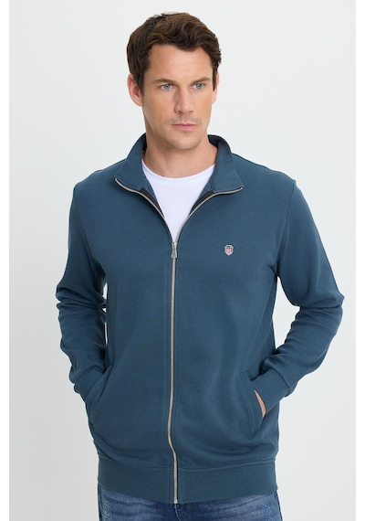 Tudors Erkek Slim Fit Dar Kesim Pamuklu Tam Fermuarlı Çift Cepli Dik Yaka Petrol Sweatshirt Hırka-41894 Petrol Tudors Erkek Slim Fit Dar Kesim Pamuklu Tam Fermuarlı Çift Cepli Dik Yaka Petrol Sweatshirt Hırka-41894 Petrol