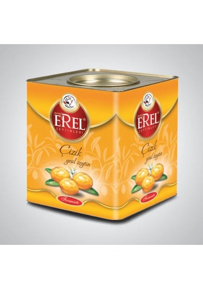 Erel Zeytinleri Çizik 261-290 KB Yeşil Zeytin Teneke 10 KG