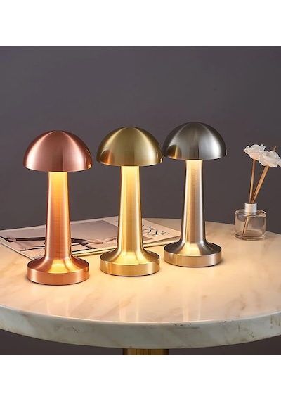 Şarjlı Dokunmatik Led Masa Lambası - Gold Rengi