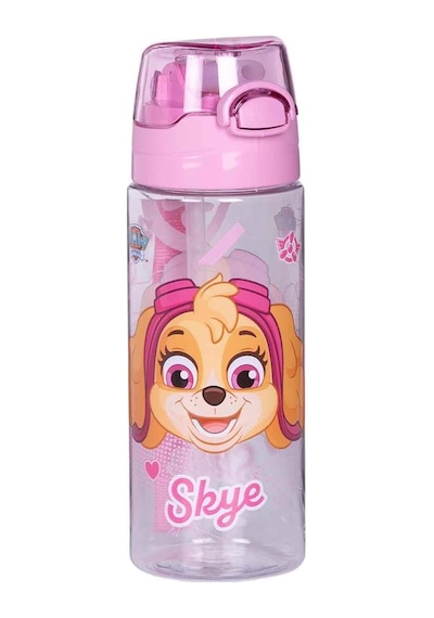 Paw Patrol Sky Suluk / Su Şişesi 500ml Pembe Özel Tritan Malzemeli Suluk Pipetli Çok Renkli