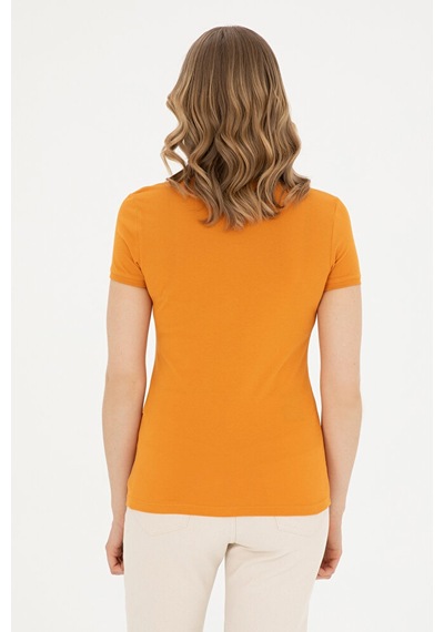 U.S. Polo Assn. Kadın Saks Basic Polo Yaka Tişört 50280060-vr045 168386