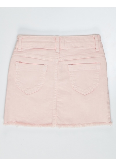 Denokids Pembe Denim Mini Kız Etek Pembe