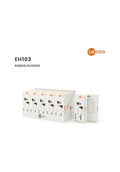 Lecoo EH103 Kablolu 3.5mm Jacklı Kulak İçi Mikrofonlu Kulaklık