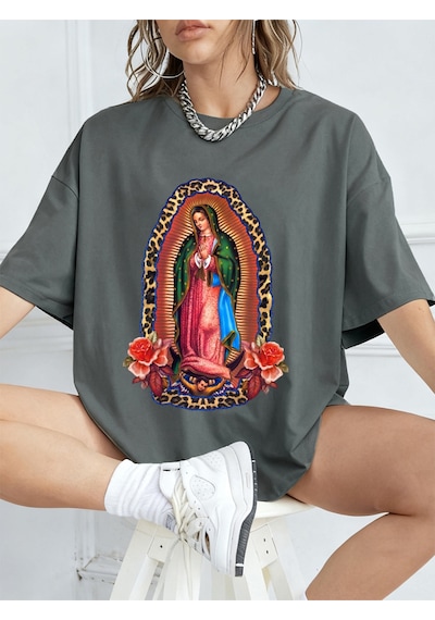 Noıssey Urban Pop Graphic Kadın Tişört Koleksiyonukod 5118 Füme