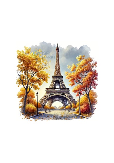 Elmas Boyama Seti- Paris Eyfel Kulesi Sonbahar -dıy 30x40cm