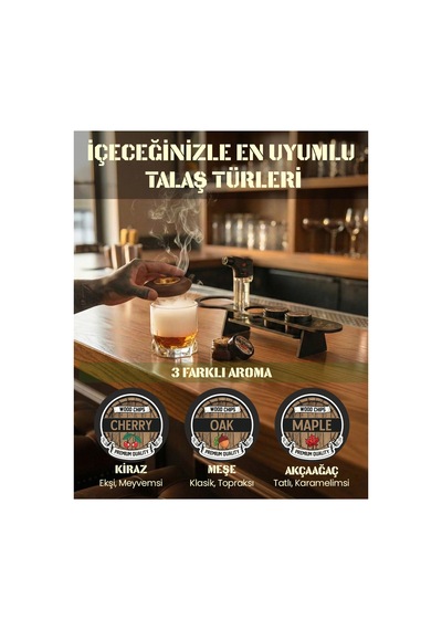 Yedek Talaş Seti / Viski Tütsüleme Seti Yedek Talaş Seti / Meşe Kiraz Akçaağaç - 832880116