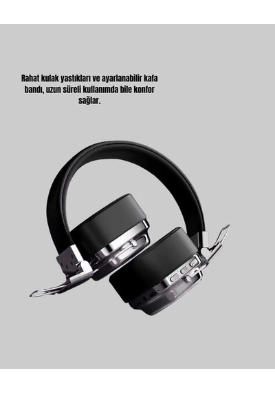 Şık Tasarımlı Kablosuz Kulaklık Katlanabilir Bluetooth Uyumlu