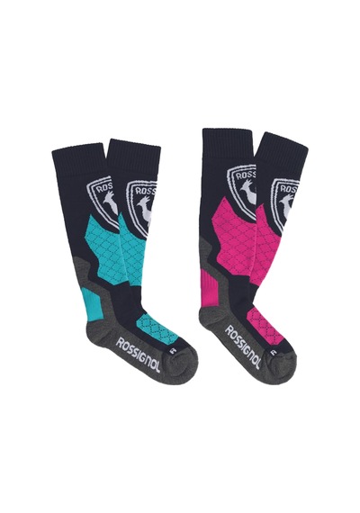 Rossignol L3 Jr Thermotech 2p Çorap Pembe Mavi