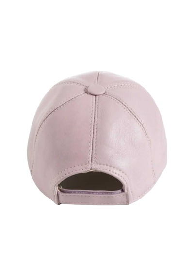Unisex %100 Deri Arkadan Ayarlanabilir Baseball Kep Şapka Lila