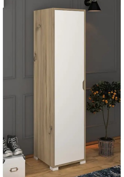 Nisan 40 Cm Açık Ceviz-beyaz 5 Raflı Kiler Tek Kapılı Banyo Ve Elbise Dolabı - Gardırop Açık Ceviz & Beyaz Nisan 40 Cm Açık Ceviz-beyaz 5 Raflı Kiler Tek Kapılı Banyo Ve Elbise Dolabı - Gardırop Açık Ceviz & Beyaz