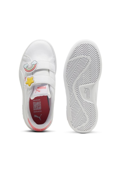 Puma Smash 3.0 Badges Çocuk Spor Ayakkabı 397286 01 Beyaz