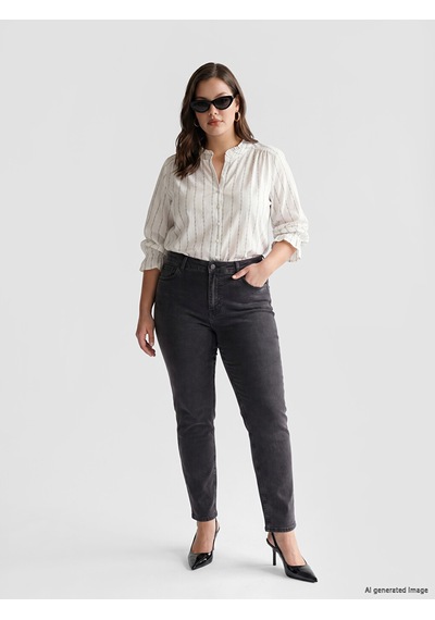Lcw Grace Siyah Straight Fit Kadın Jean Pantolon