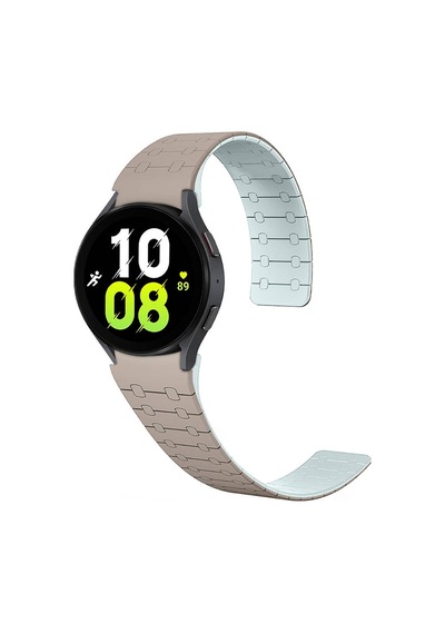 Samsung Galaxy Uyumlu Watch 6 40mm İle 20mm Çizgili Desenli Silikon Kordon