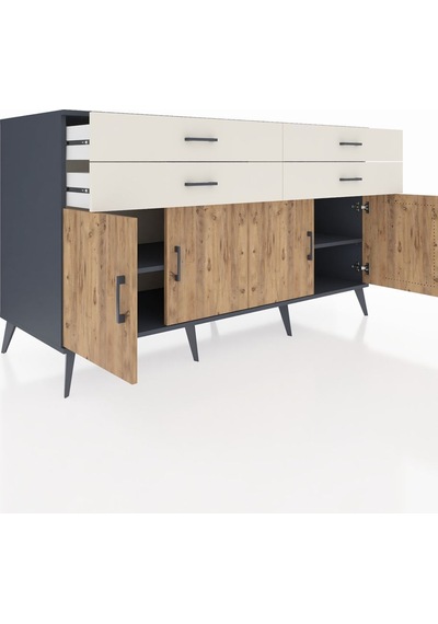 Kronos Konsol 2 Raflı 4 Çekmeceli 8 Kapaklı 176x59x99 Antrasit-ça Antrasit-çam/aytaşı Kronos Konsol 2 Raflı 4 Çekmeceli 8 Kapaklı 176x59x99 Antrasit-ça Antrasit-çam/aytaşı