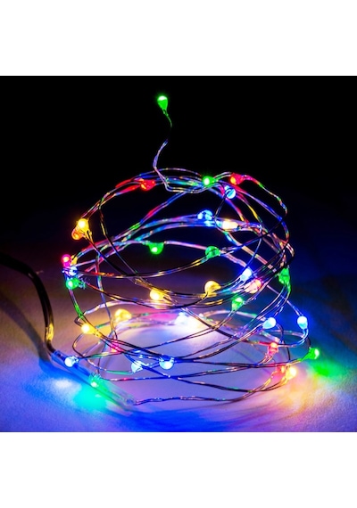 Rgb Mikro Peri Ledli Pilli Renkli Led Işık Renkli Pilli Işık 5 Metre Renkli Pilli Işık Renkli Yılbaşı Ağacı Işığı Renkli Noel Ağacı Işığı