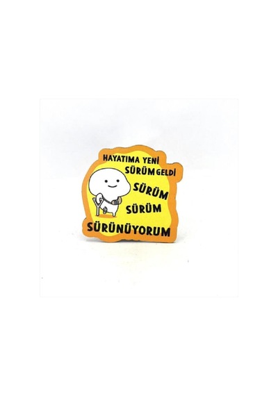 Hayatıma Yeni Sürüm Geldi Baskılı 9x9 Cm Kare Mdf Bardak Altlığı Ahşap Çok Renkli