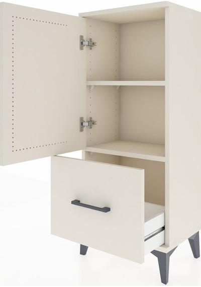 Arges Komodin 2 Raflı Tek Çekmeceli Tek Kapaklı 44x30x106 Aytaşı-aytaşı Aytası