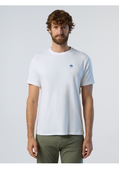 North Sails Basic Logolu Erkek T-shirt-33368 Beyaz