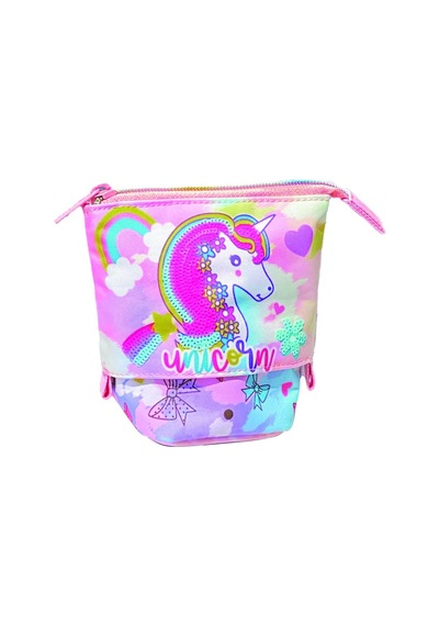 Dream Vest Çiçekli Unicorn Ayarlanabilir Kalem Çantası Çok Renkli