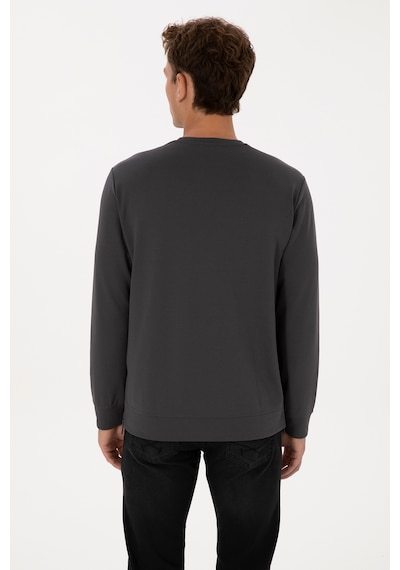U.S. Polo Assn. Erkek Regular Fit Bisiklet Yaka Gri Sweatshirt 50315483-VR024
