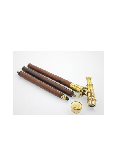 2 Adet Pirinç Dürbünlü Baston 95 Cm Boyunda Dürbünlü Yürüme Bastonu, Model 7422, Walking Cane, Spyglass