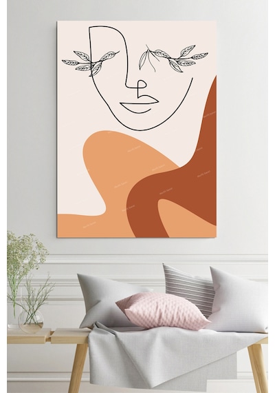 Yüzler ve Suretler Minimalist Modern Sanatsal Kanvas Tablo 20 x 30