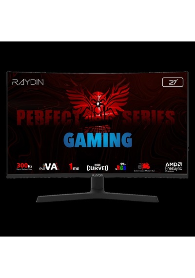 Raydın Eg27rfa-300hz, 27", 1ms, 300hz, Full Hd, 2xhdmı, Dp, Hoparlör, Va Led, R1500 Curved, Yüksekli
