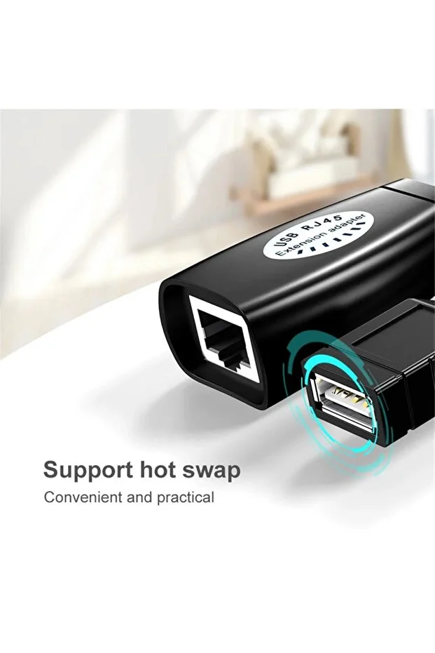 Yeni Usb Rj45 Extender Rj45 Usb Ek Uzatıcı Cat5e 6 Kablosu Ekleme Extensıon Extender Rj45 Usb Uzatma Kablosu