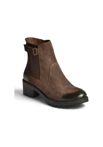 Fox Shoes N555053801 Kahverengi Hakiki Deri Nubuk Kadın Bot