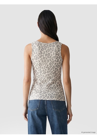 Lcw Everyday Kahverengi Leopar Desenli %100 Pamuklu Kadın Atlet