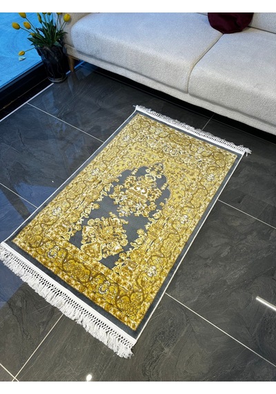 Seccade Dokuma Halı Seccade Püsküllü 80x125 Sarı