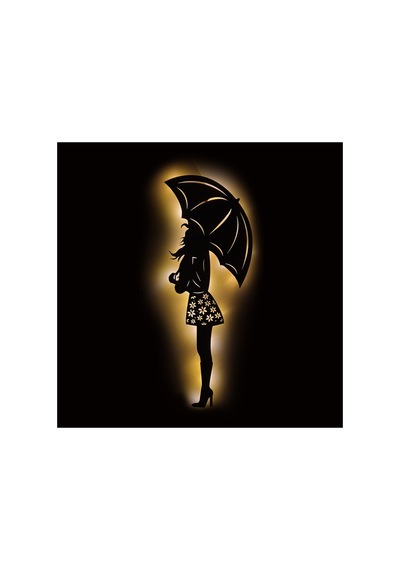 Led Işıklı Kişiselleştirilebilir Kadın Temalı Tablo Edna Dekoratif Gece Lambası Sarı - 737251174 Sarı