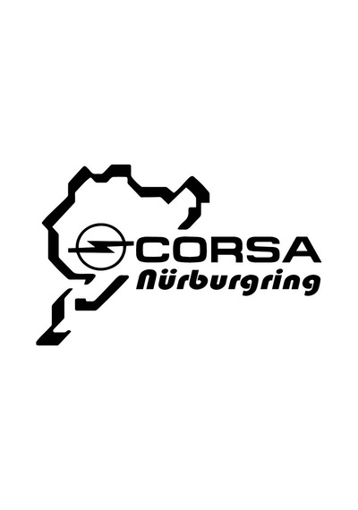 Corsa Nürburgring Sticker Araba Stickerı Yapıştırma