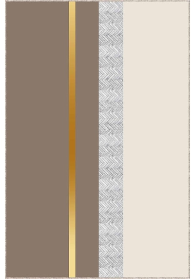 Viva Home Bej Gold Kaymaz Taban Modern Kesme Rulo Yolluk Halı Vh014, Bej, 100 X 300 Diğer