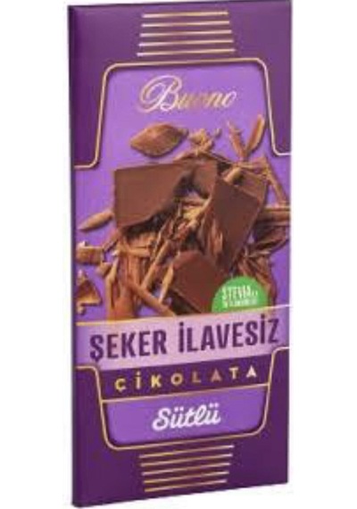 1 Adet Şeker Ilavesiz Çikolata Sütlü Stevyalı Stevia Ile Tatlandırılmış Diyabetik 100 Gram Şekersiz