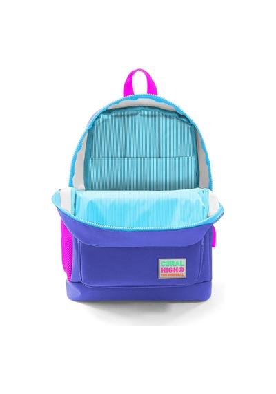 Coral High Kids Lavanta Dört Bölmeli USB Şarjlı Kulaklık Çıkışlı Okul Sırt Çantası 23803