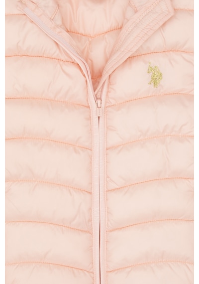 U.S. Polo Assn. Kız Çocuk Açık Pembe Kapitone Şişme Yelek 50313149-VR078
