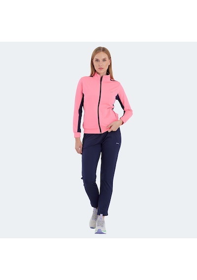 Slazenger RECTOR Kadın Fermuarlı Dik Yaka Cepli Fuşya Eşofman Takımı