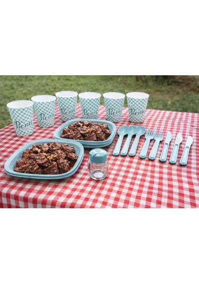 Lovely Piknik Seti 6 Kişilik 32 Parça Mavi