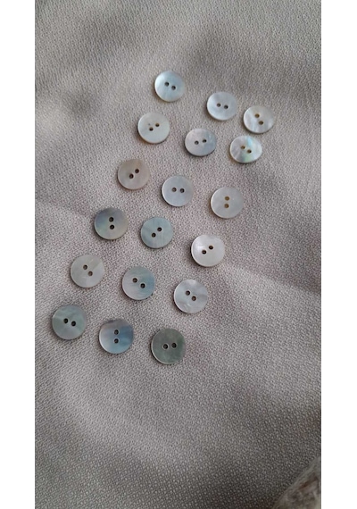 Doğal Agoya Hakiki İnci Midye Kabugu Düğme 18 Mm 12 Adet