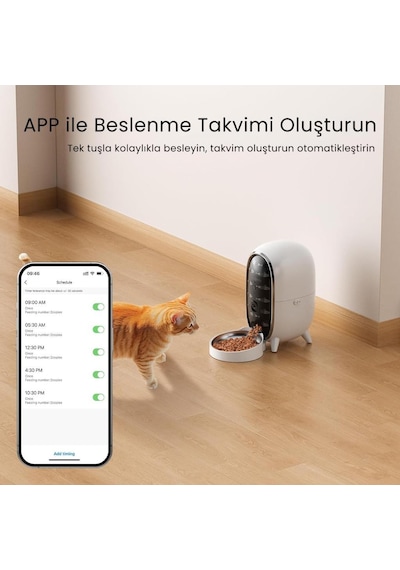 Petfit Meow Pure 3l Wi-fi Kameralı Akıllı Otomatik Kedi Köpek Mama Kabı Besleme Ünitesi Sesli Komut+çelik Kase+app Kontrol Petfit Meow Pure 3l Wi-fi Kameralı Akıllı Otomatik Kedi Köpek Mama Kabı Besleme Ünitesi Sesli Komut+çelik Kase+app Kontrol