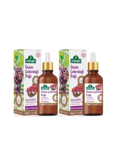 Üzüm Çekirdeği Yağı Soğuk Sıkım 50ml 2 Li Set