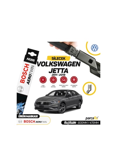 Vw Jetta Bosch Aerotwin A620S Silecek Takımı 2011-2019