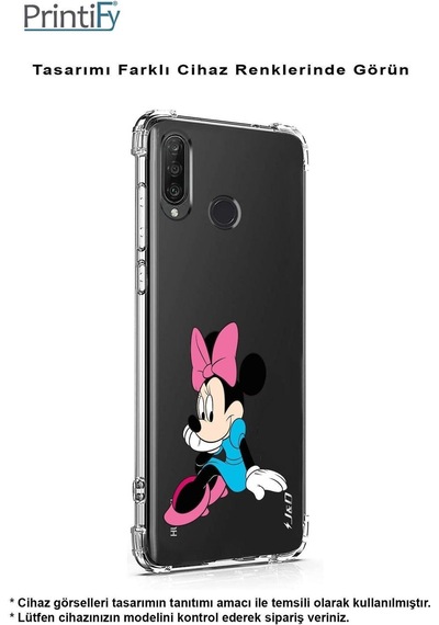 Samsung Galaxy M15 İle Uyumlu Mickey Mouse 5 Baskılı Şeffaf Köşe Korumalı Antişok Kılıf