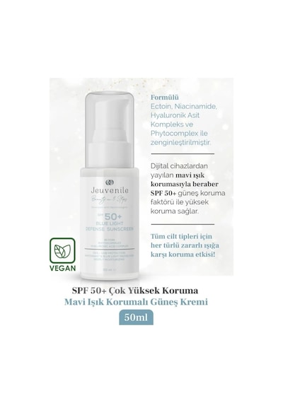 Jeuvenile Spf 50+ Mavi Işık Korumalı Güneş Kremi 50ml