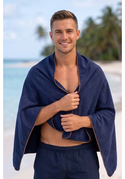 Vevien Home Mikrofiber Havlu - L Boy - 75 X 150 Cm - Plaj Havlusu Siyah