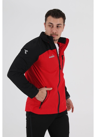 Diadora Elite Yağmurluk Kırmızı Siyah Kırmızı